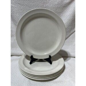 Syscoware Dinner Plates 10 In Set 5 Solid White Restaurantware Vintage